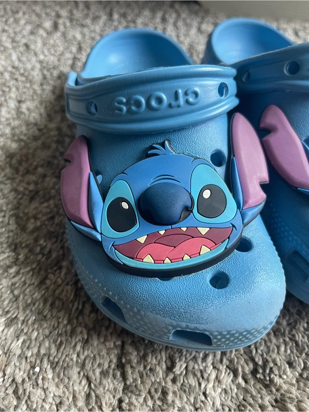 CROCS Blue Stitch Classic Clogs Sandals size C12